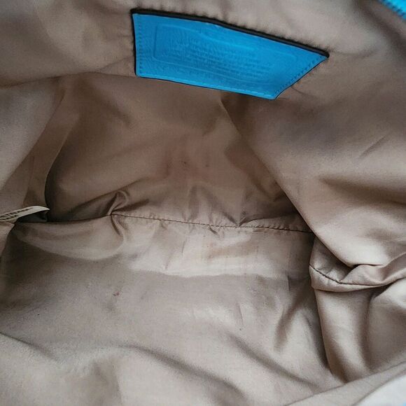 Coach Signature Fabric turquoise nylon Adjustable Crossbody File Bag - Picture 11 of 13